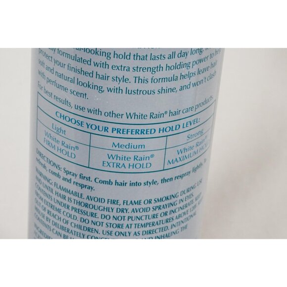 White Rain Aerosol Hairspray Unscented Extra Hold Vintage 2005 Old Packaging - Picture 4 of 8